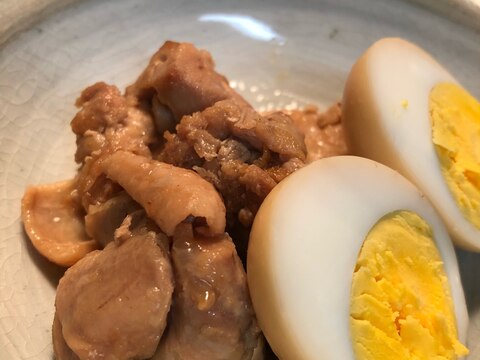 鶏肉とゆで卵の甘辛煮